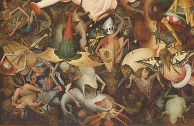 (detalle) La caída de los ángeles rebeldes de Pieter Bruegel the Elder